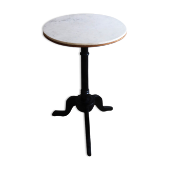 Gueridon in marble and wood