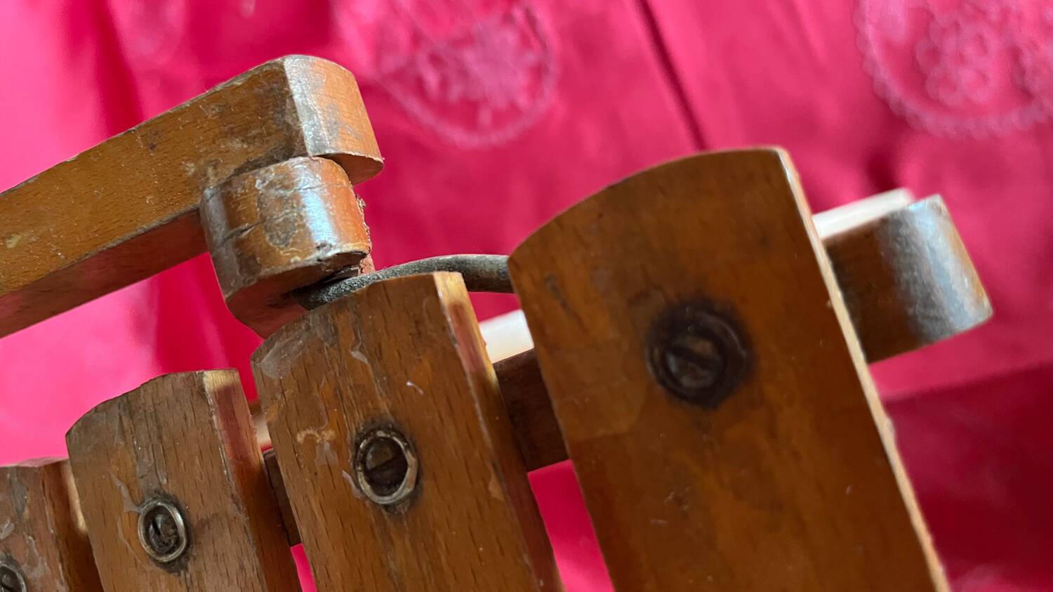 Vintage wooden folding children's chair