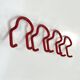 Lot de 4 patères "taka" rose par Cesare Rota Nodari pour Acerbis, 1960