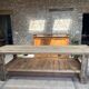 Ilot central en bois brut