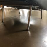 Vintage armchair in black skaï