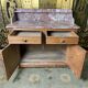 Bathroom cabinet in fir and marble