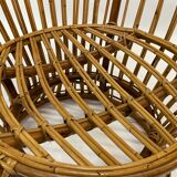 Ensemble de deux fauteuils en rotin du milieu du siècle par Bonacina 1950 Design
