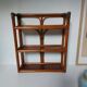 Vintage rattan wall shelf