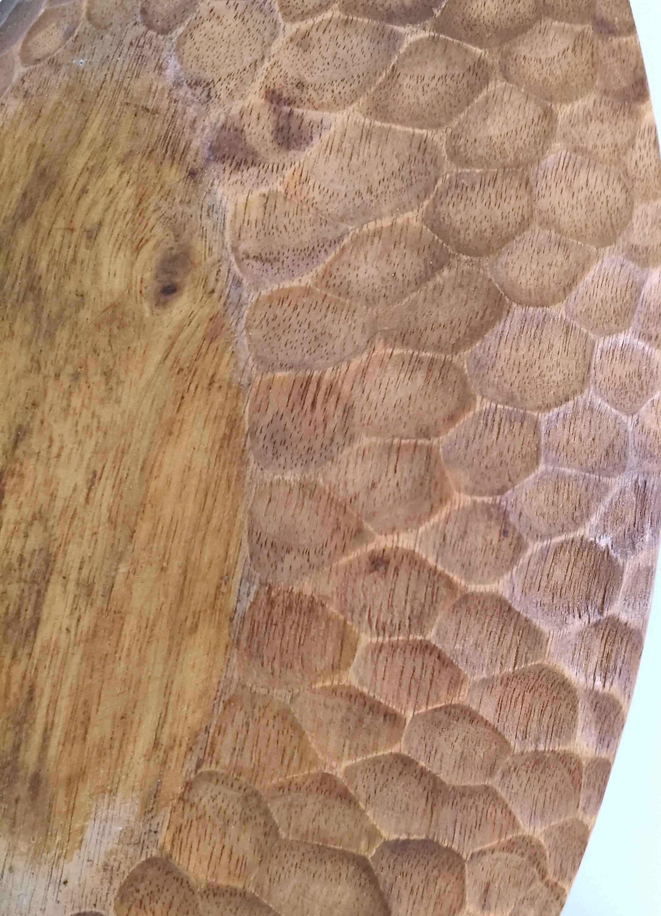 Empty wooden pocket cut gouge free form vintage