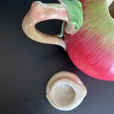 Vintage Apple Teapot in Barbotine – Retro / Cottagecore Decor