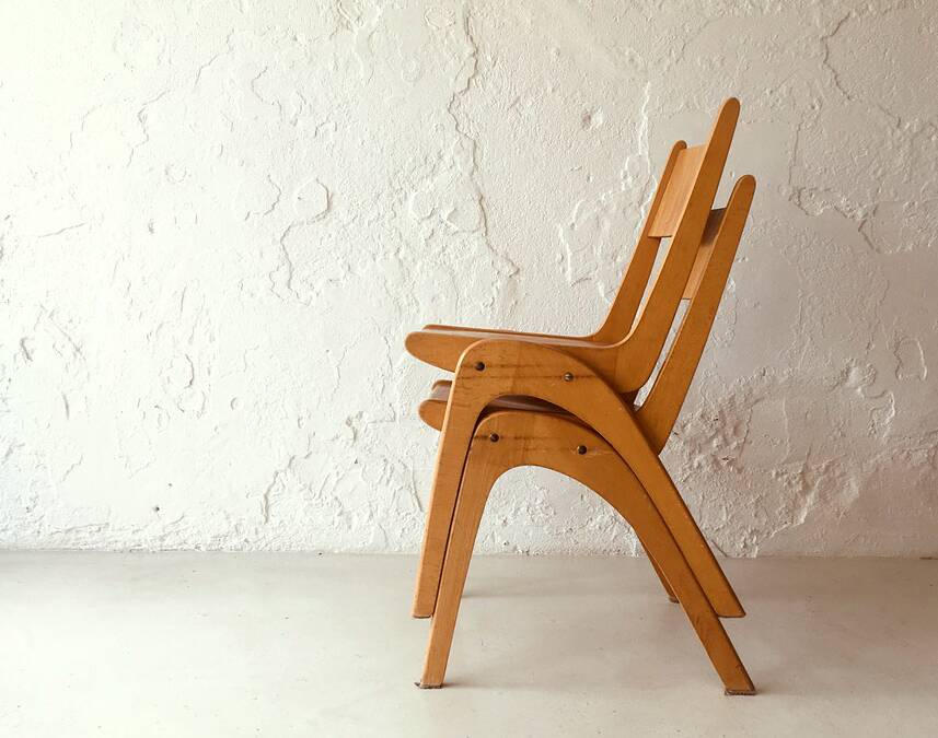 Set of 2 Danish chairs, 1960s