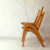 Set of 2 Danish chairs, 1960s