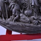 Sculpture / bas relief in patinated stucco - Jesus Prechant.