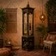 Vitrine chinoise avec toit en pagode et éclairage (asiatique)