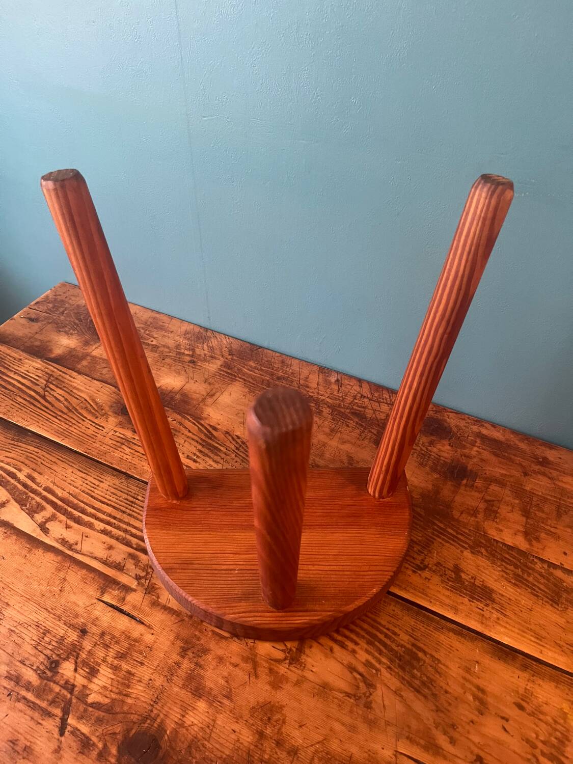 Pine tripod stool