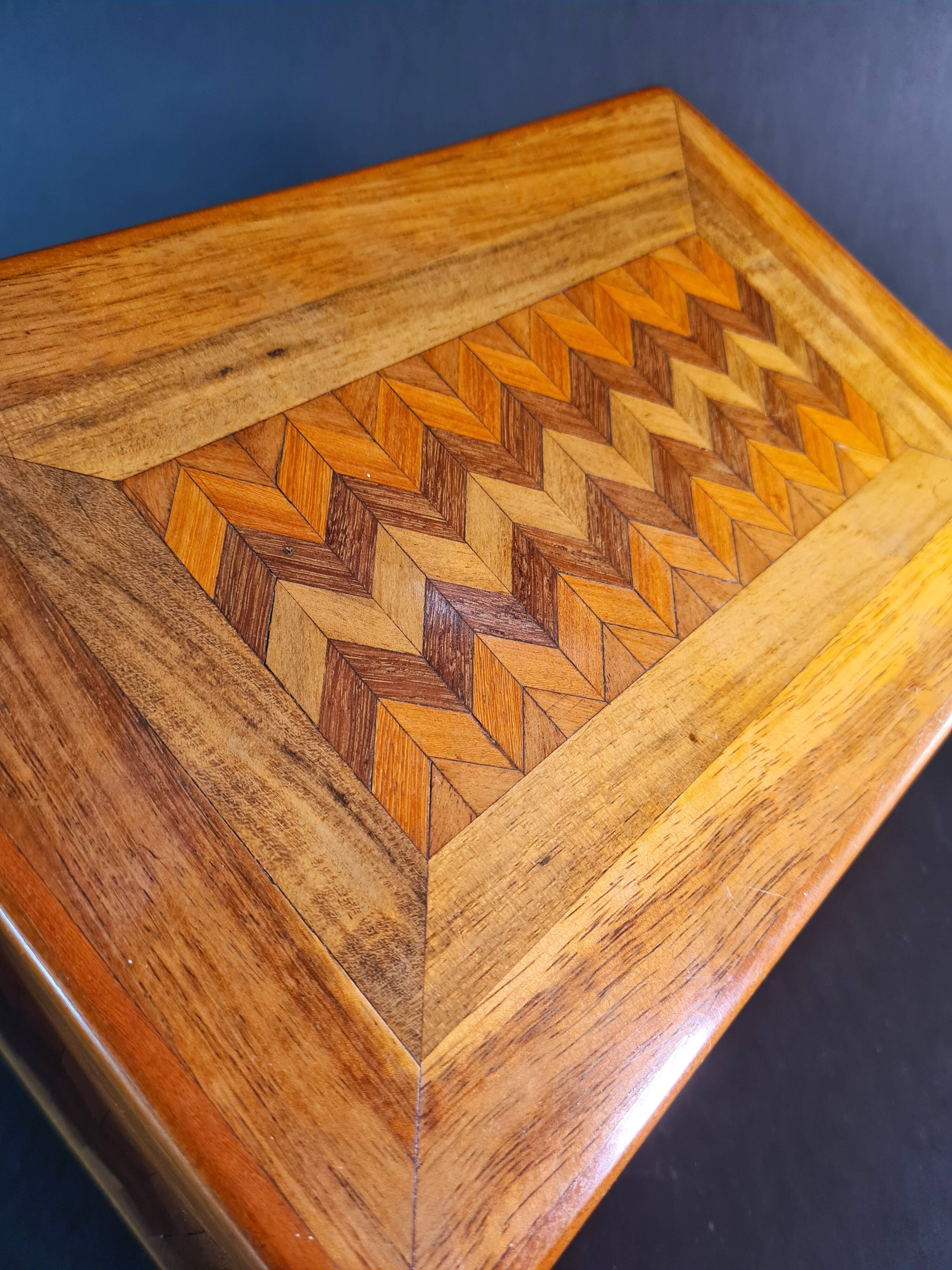 Marquetry Jewelry or Keepsake Box – Vintage Elegance in Pre-Cut Wood
