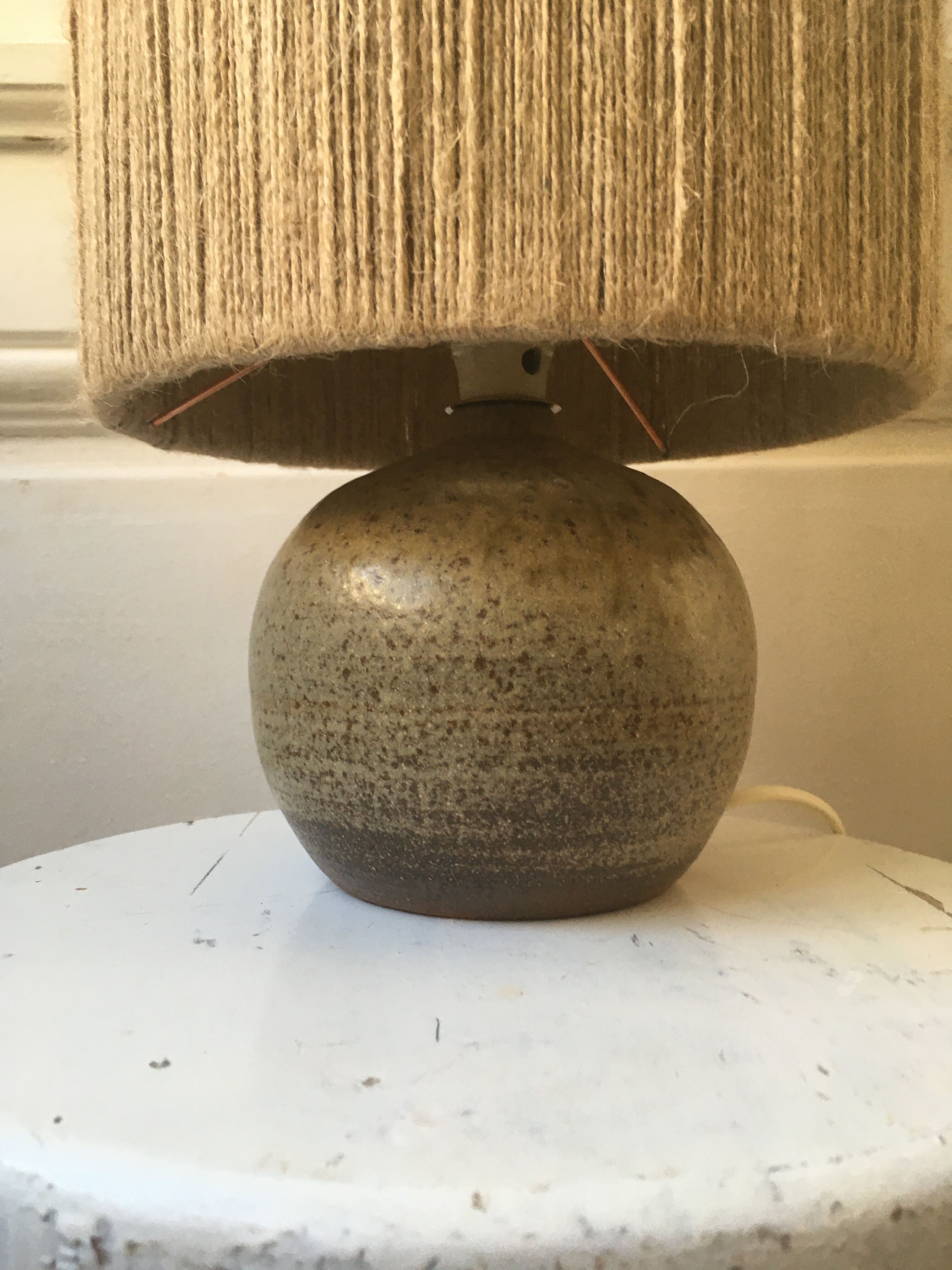 Vintage lampshade day handmade hemp