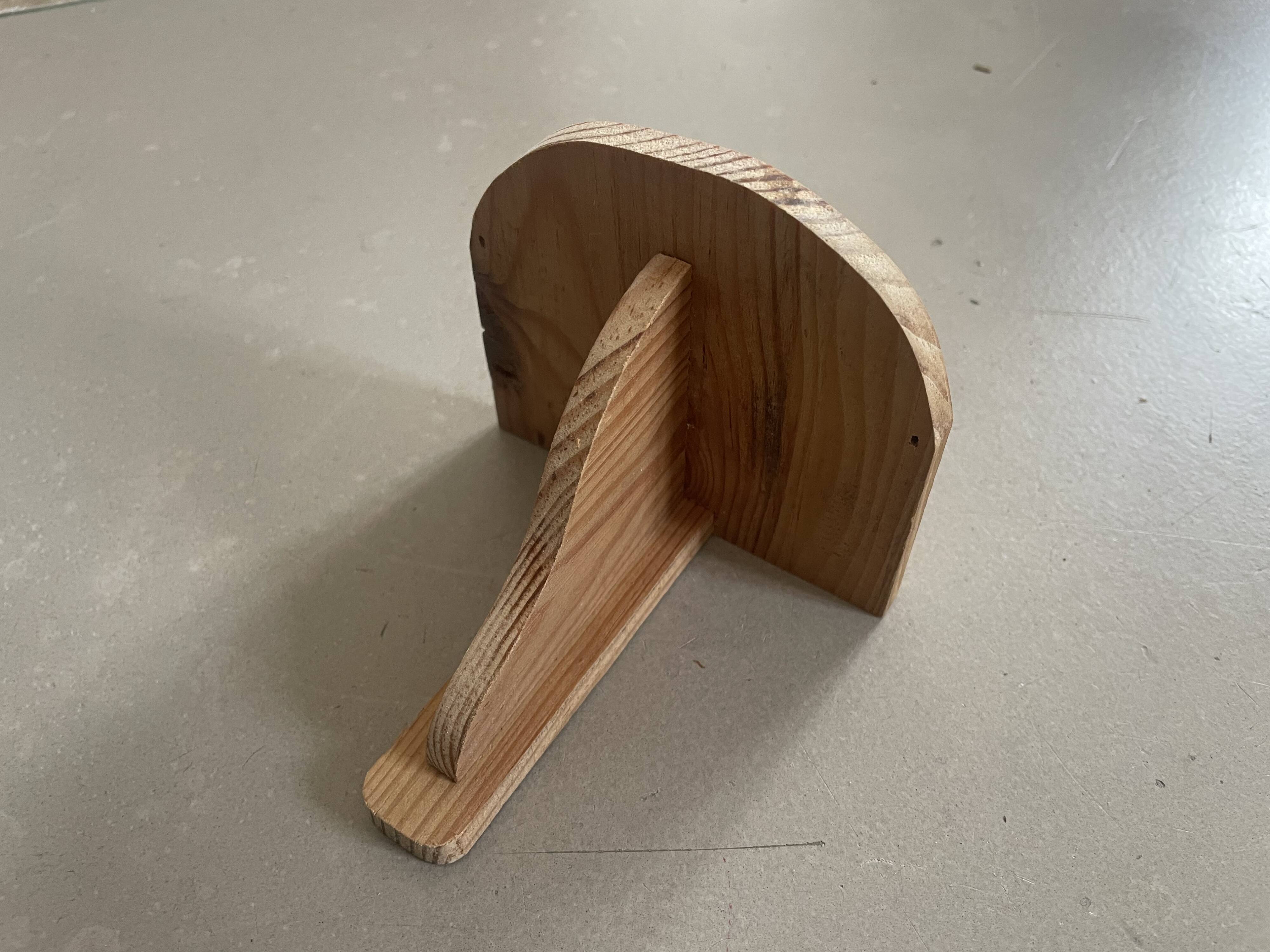 Small wooden wall shelf