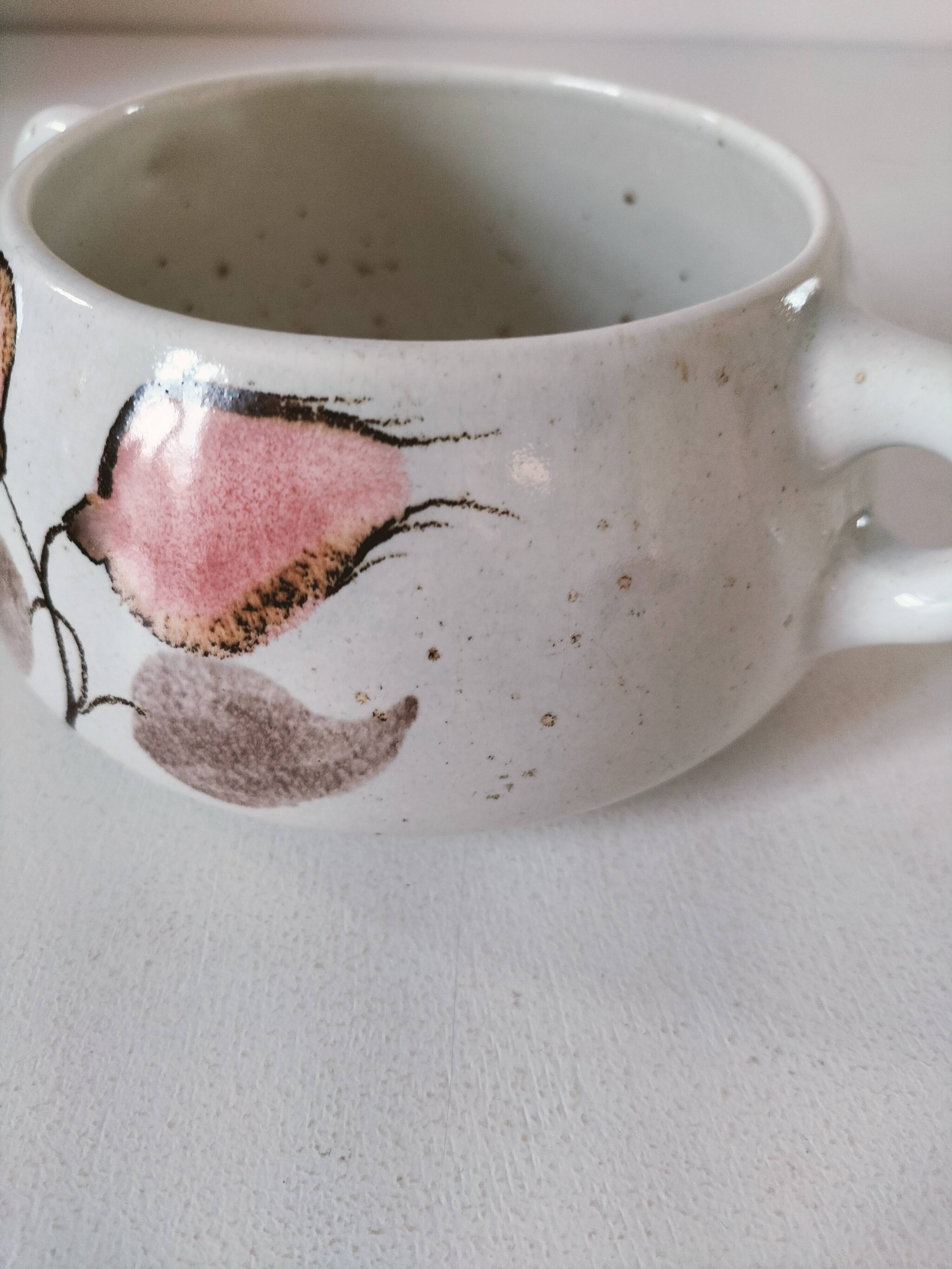 Vintage Salins soup bowl – Coppelia model – hand-decorated