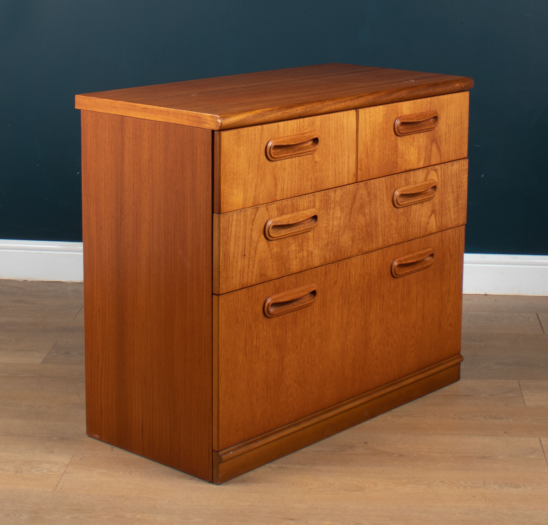 Restored Teak 1960s Retro 2 Drawer Over 3 Chest Of Drawers By Meredew