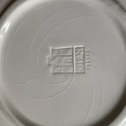 Five dessert plates "capucines" in Gien earthenware.