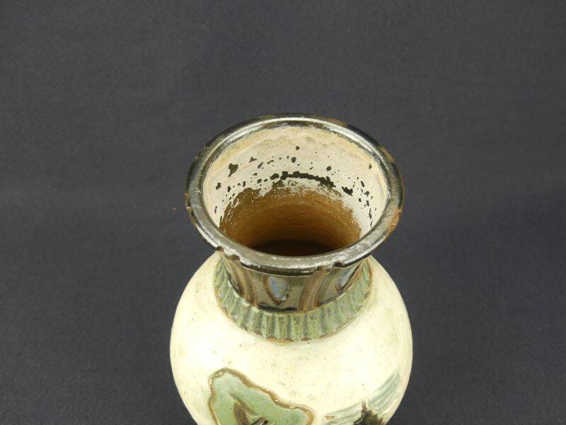 Stoneware vase from Bouffioulx signed Dubois