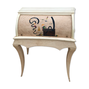bureau cylindre avec - marqueterie