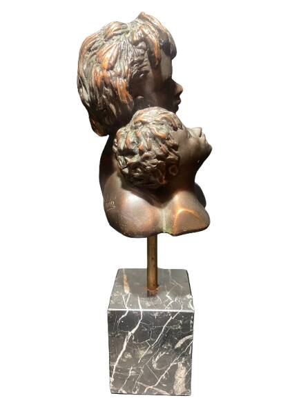 Bronze on marble base signed A.Hair