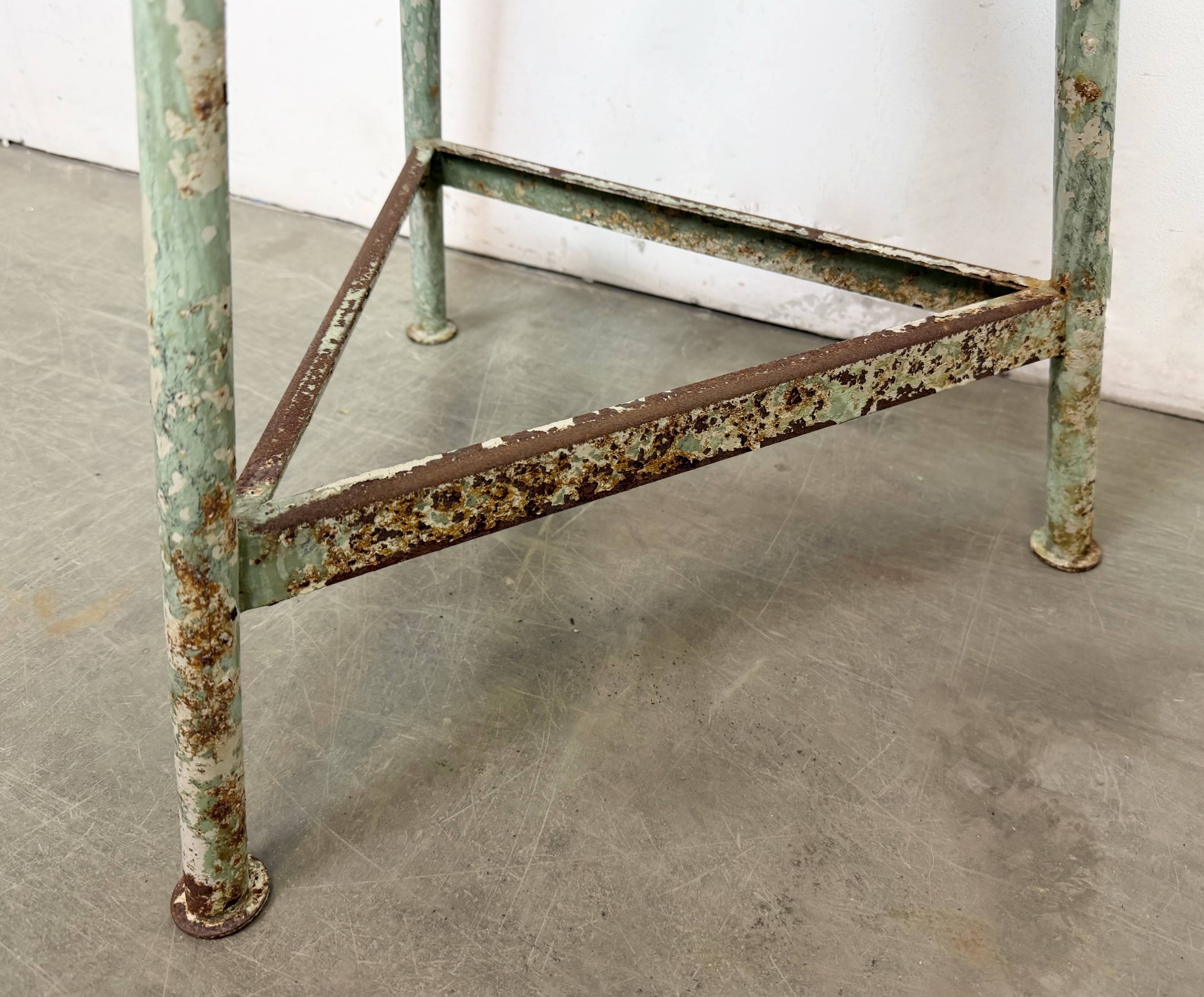 Green Industrial Workshop Stool, 1960s