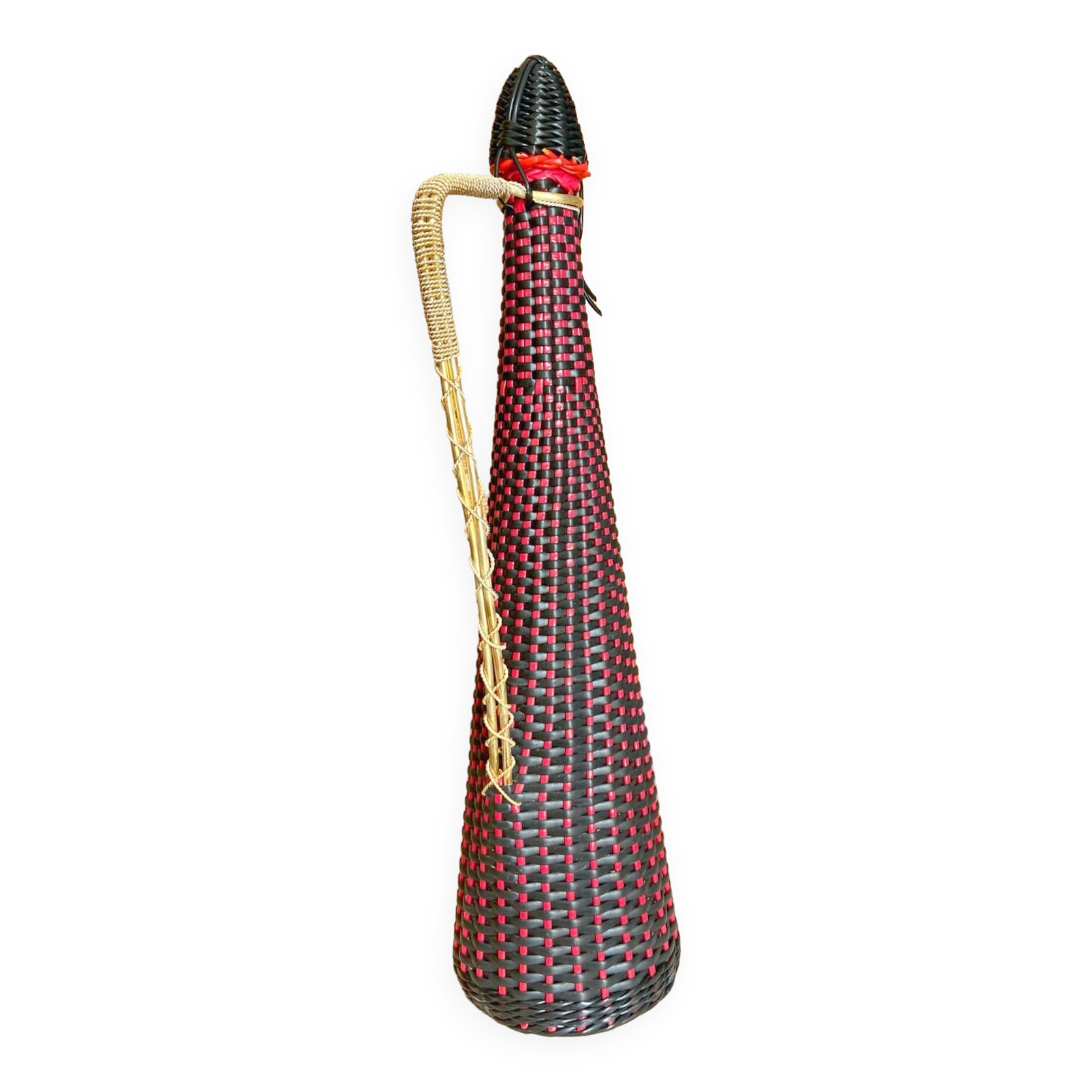 Large vintage scoubidou bottle