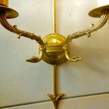 Paire d' appliques en bronze attribut de flèche et de col de cygnes