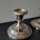 Duo de bougeoirs en zinc