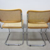 Series of 4 Cesca B32 chairs by Marcel Breuer