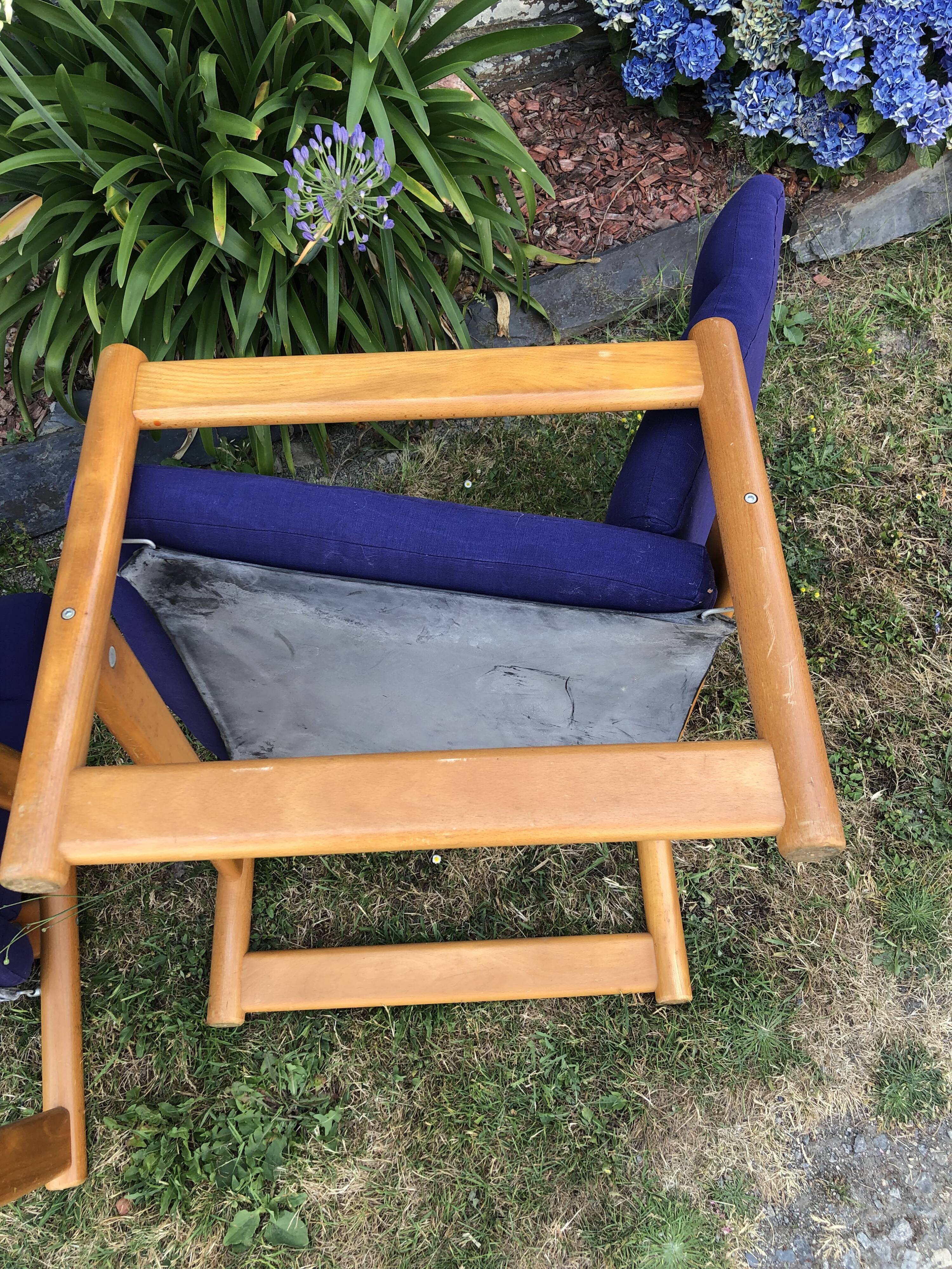 Duo de fauteuils vintage en hêtre lupton morton de john morton