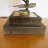 Golden metal brass flower lamp