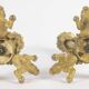 Pair of gilded bronze candlesticks from the Napoléon III period.