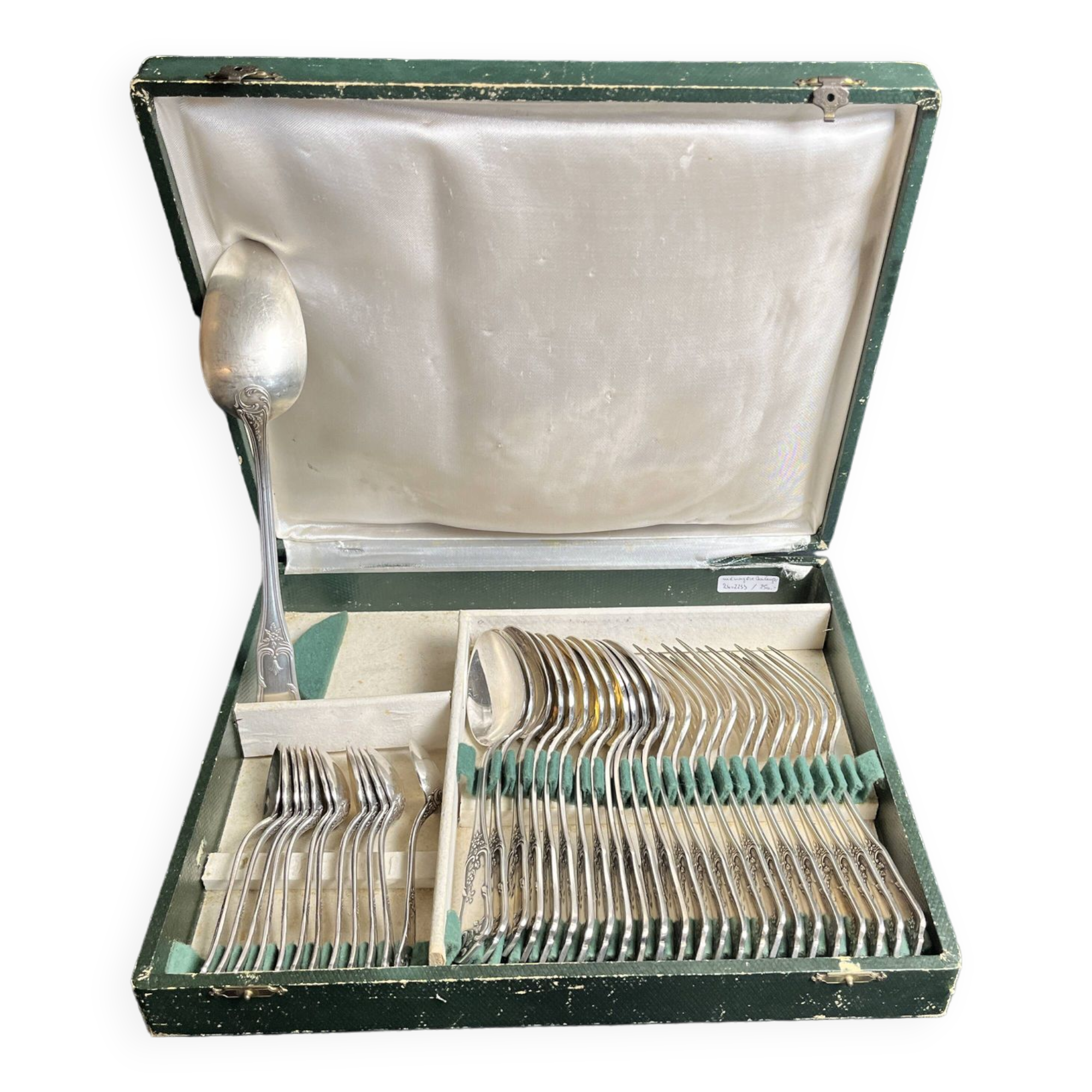 Tableware, cutlery 37 pieces silver metal Boulenger 20th century