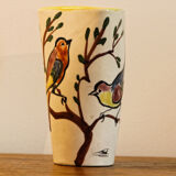 Vase Vallauris signed, birds