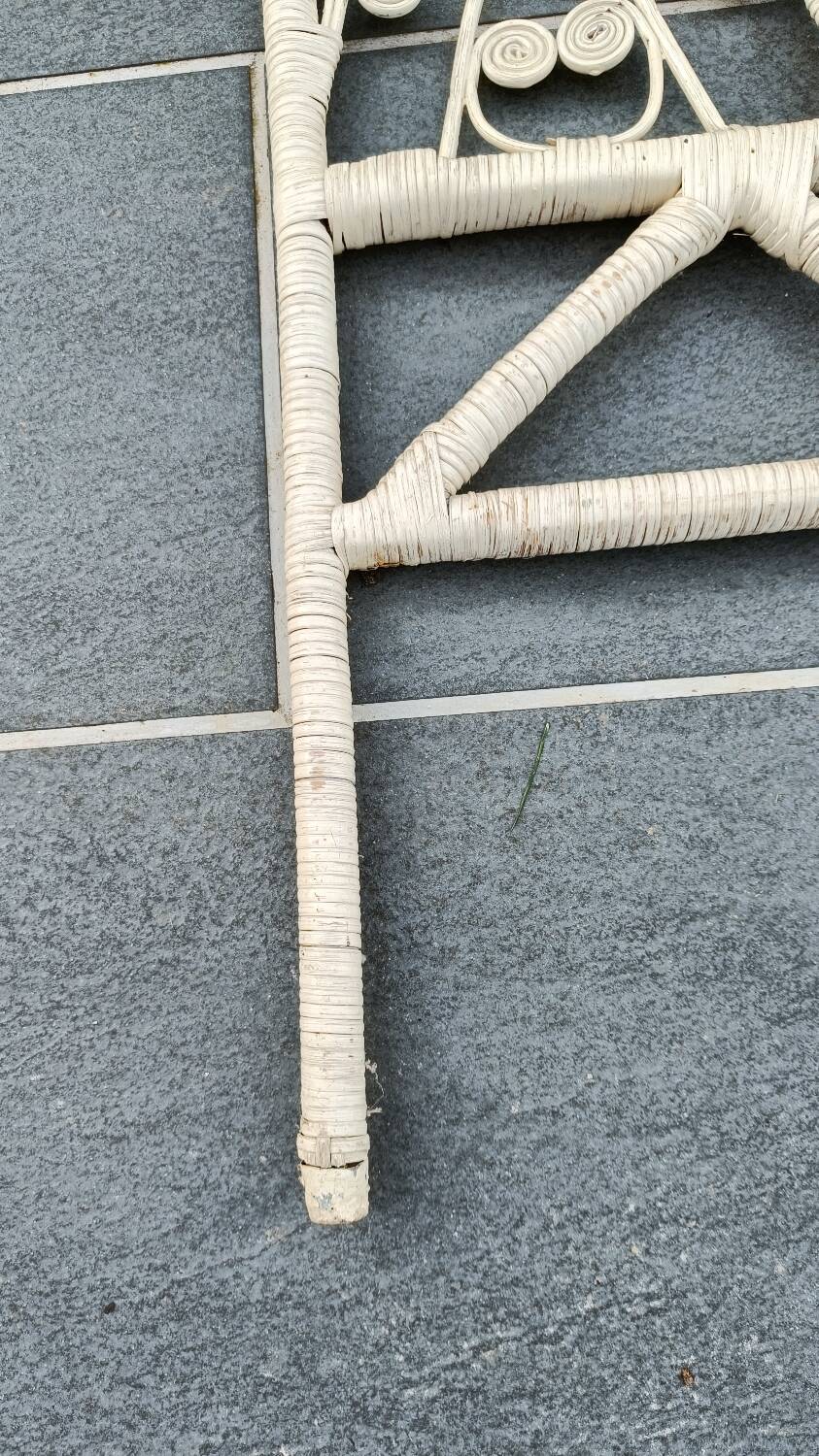 Peacock rattan headboard, 1970