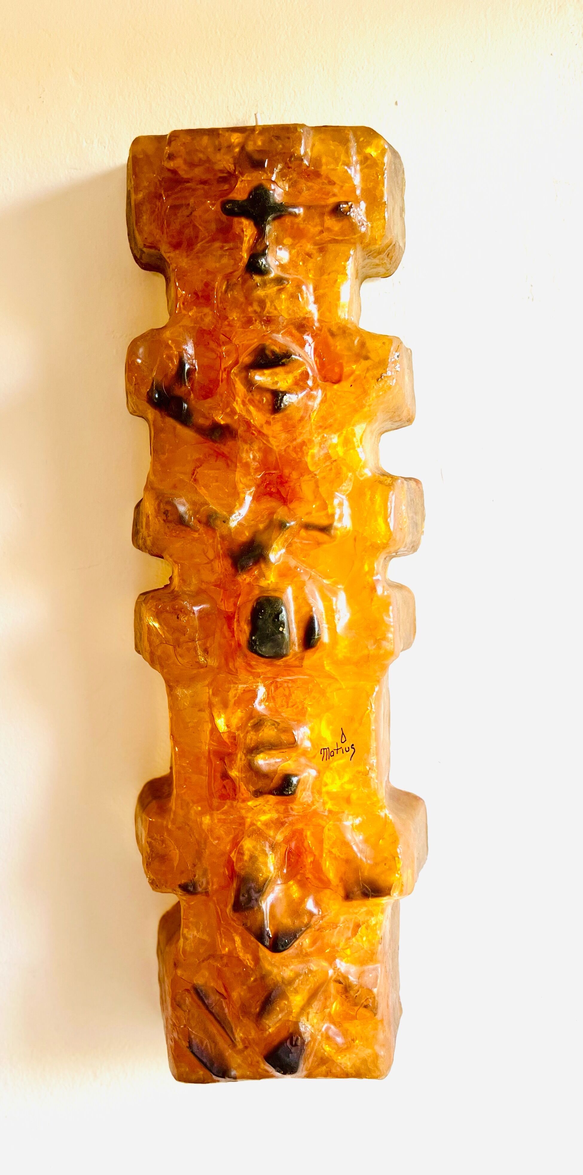 Matius Totem French Pop Art wall lights, sculpture, 1970