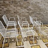 Set of 6 chairs and 1 rocking chair Rio by Emu 1960