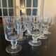 10 old glasses with twisted stems