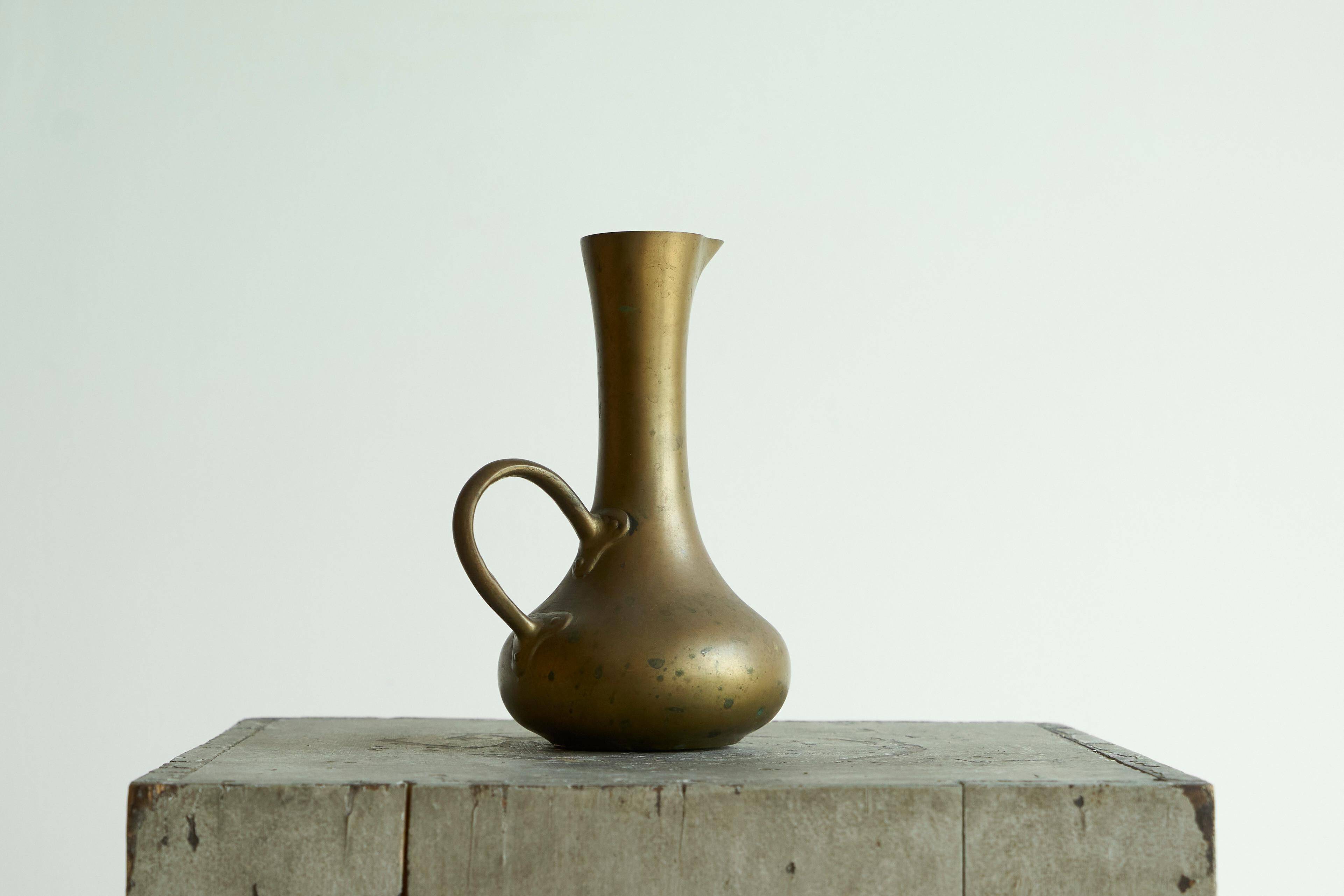 Antique brass fountain from the 19th century.
