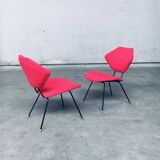 Set of Mid-Century Modern Low Side Chairs, Italy, 1950s