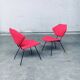 Set of Mid-Century Modern Low Side Chairs, Italy, 1950s