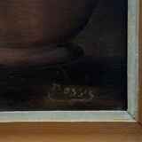 Oil on panel by Possis still life with fruits 20th century