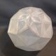 Suspension boule Art Déco en verre pressé dépoli diamètre 28cm