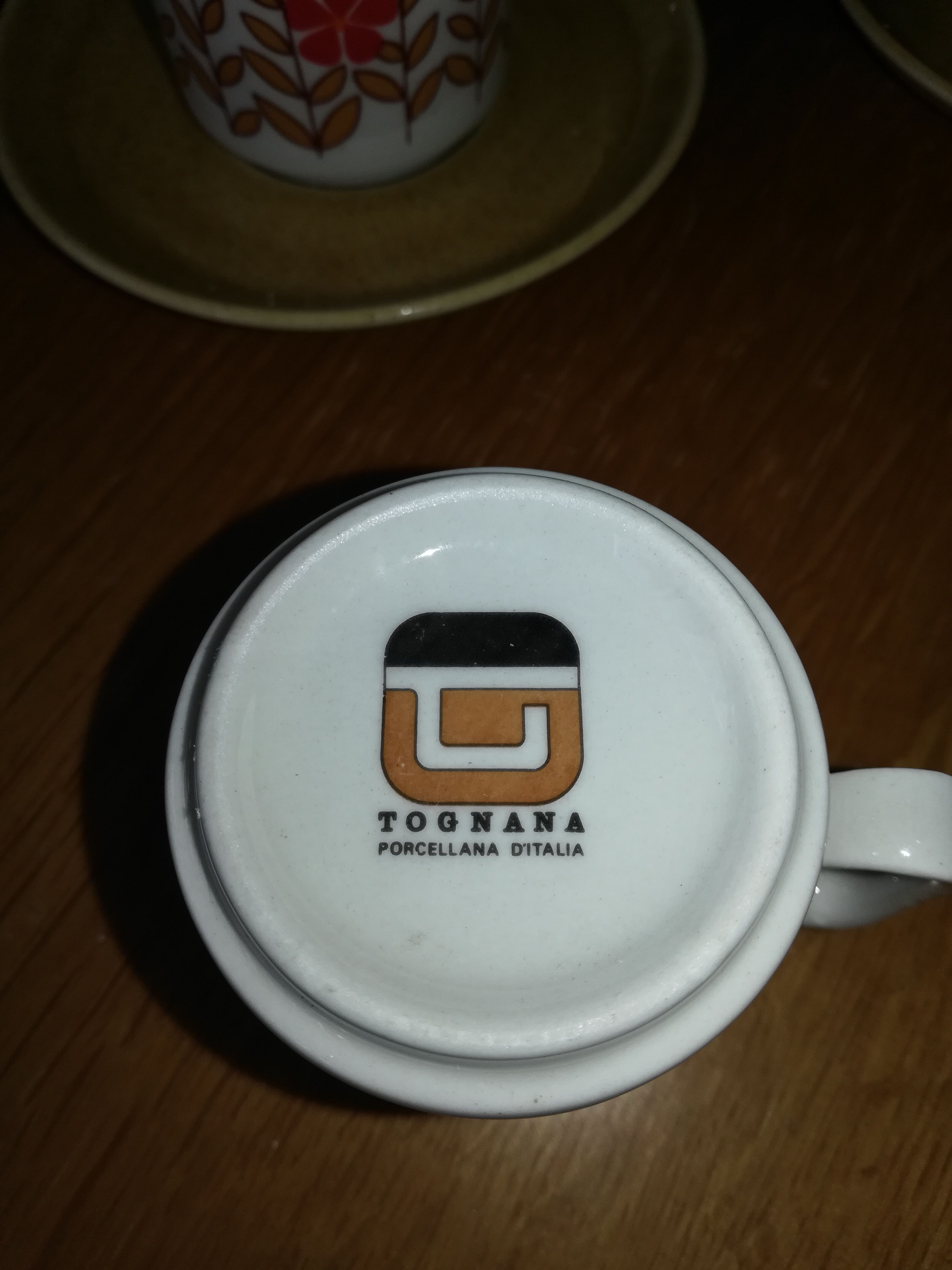 6 Tognana coffee cups
