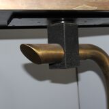 Italian brass and black laminated trolley