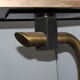 Italian brass and black laminated trolley