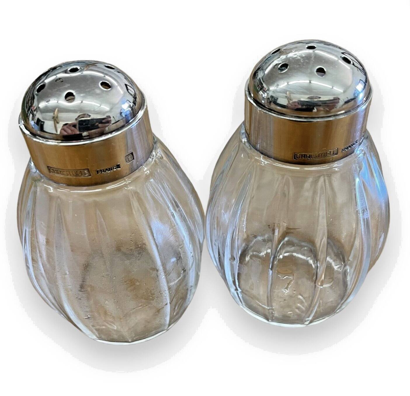 Christofle ball model salt and pepper shaker