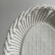 Woven white porcelain bread basket