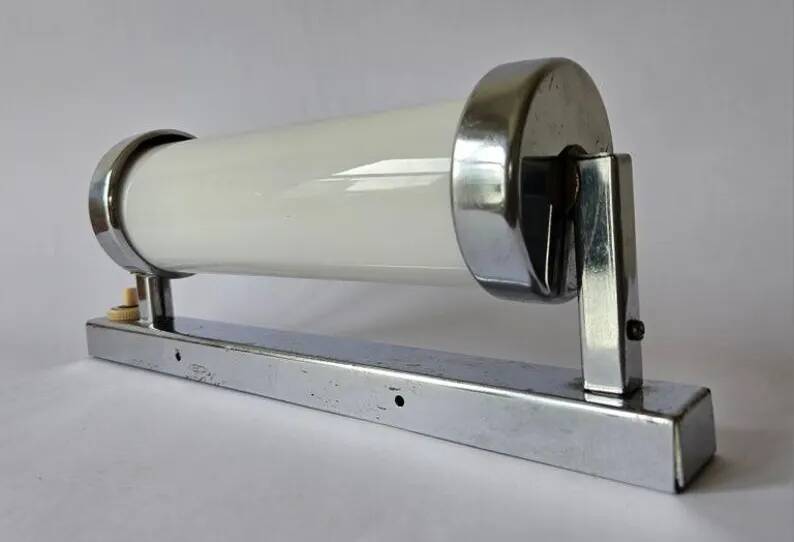 Rare Chrome design Bauhaus, Art Deco, Functionalism Wall Lamp, 1930s