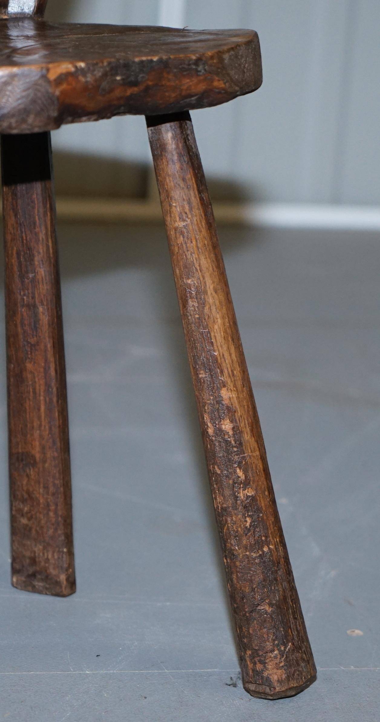 French nursing chair hand-carved in chestnut around 1760